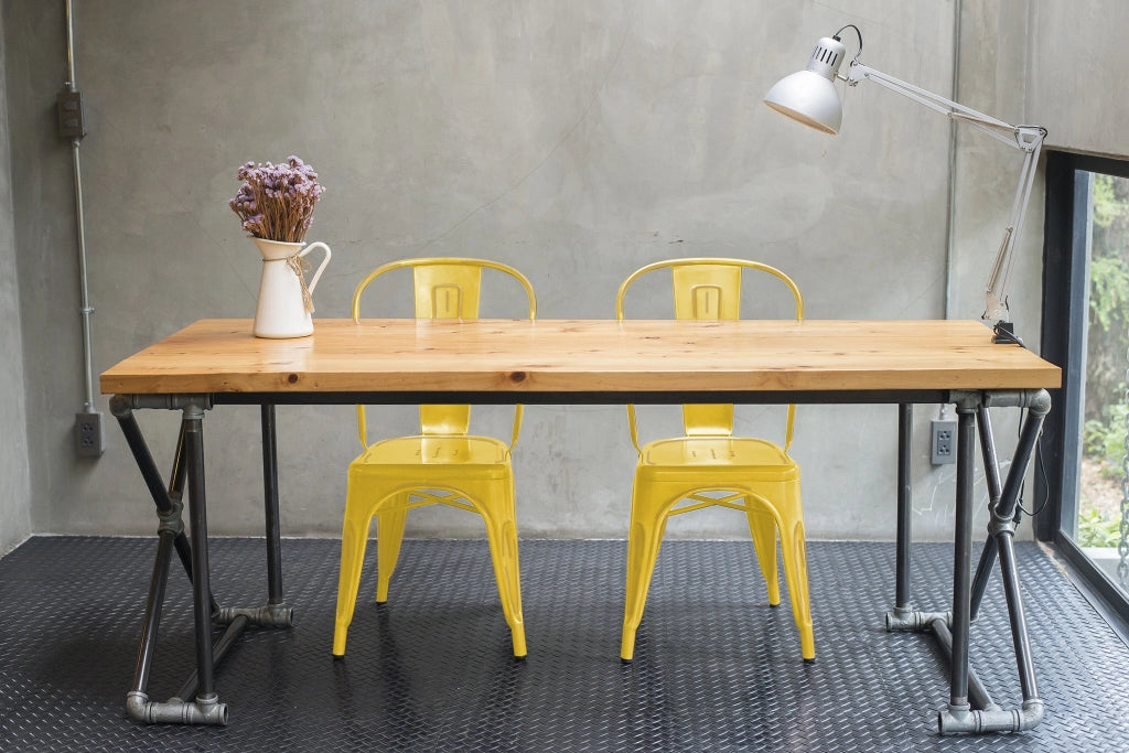 Sedia per Sala da Pranzo Industrial in Acciaio cm 35x45x85 - METAL