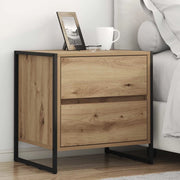Comodino-Tavolino da notte Rovere Artigianale 50 x 39.5 x 50 cm Legno multistrato