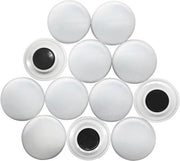 Magneetto di grandi dimensioni per comunicazioni e progetti (40 mm di diametro x 8 mm di altezza) (1 confezione da 12), metallo, argento, 25 x 10 x 3 cm