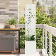 vidaXL Schermo per privacy in giardino Floreale Bianco 32 x 140 cm