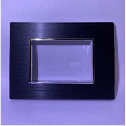 Trade Shop - Placca Luxury 3 4 6m In Metallo Nero Satinato Compatibile Con Bticino Axolute -  -3 Fori     -