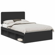 Letto matrimoniale | Letto per adulti | Struttura del letto Nero 120 x 190 cm Pino massello