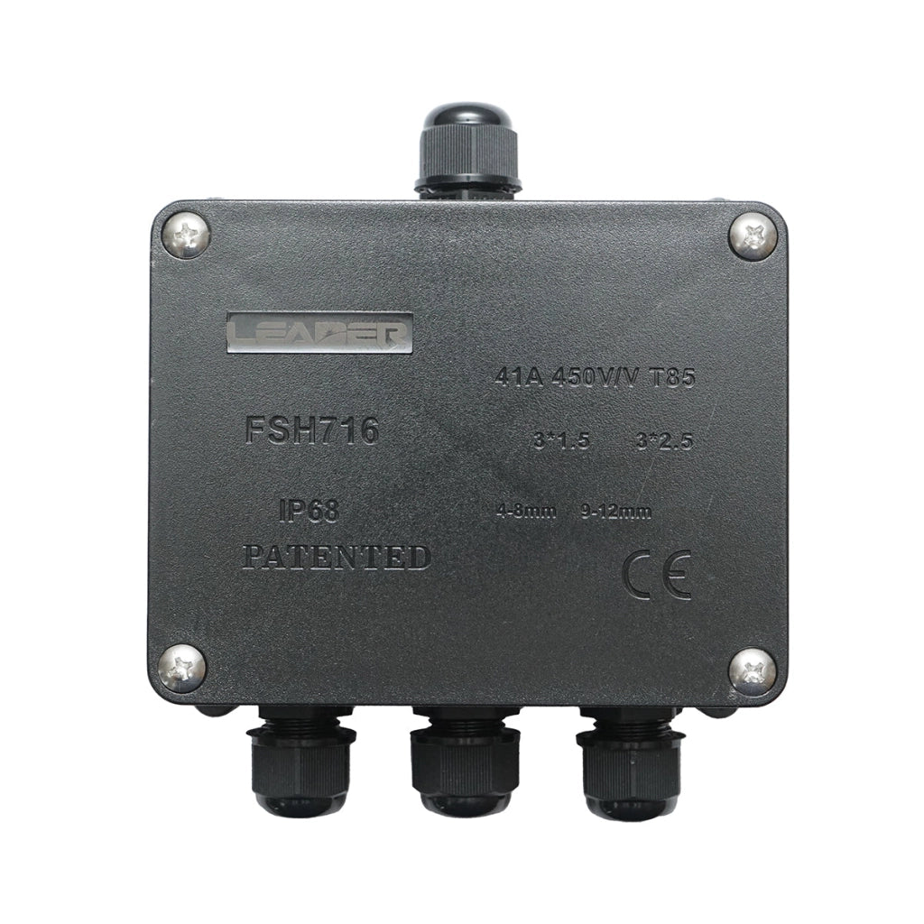 Scatola di derivazione stagna 41A 450V AC, 4 vie 4-12mm IP68 Leader