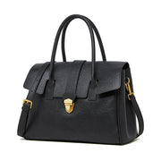 Borsa a mano e a tracolla da donna in vera pelle nera