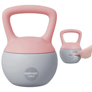 Kettlebell 10 kg con manico antiscivolo ¨C zephmum ¨C rosa e grigio 21x21x30 cm