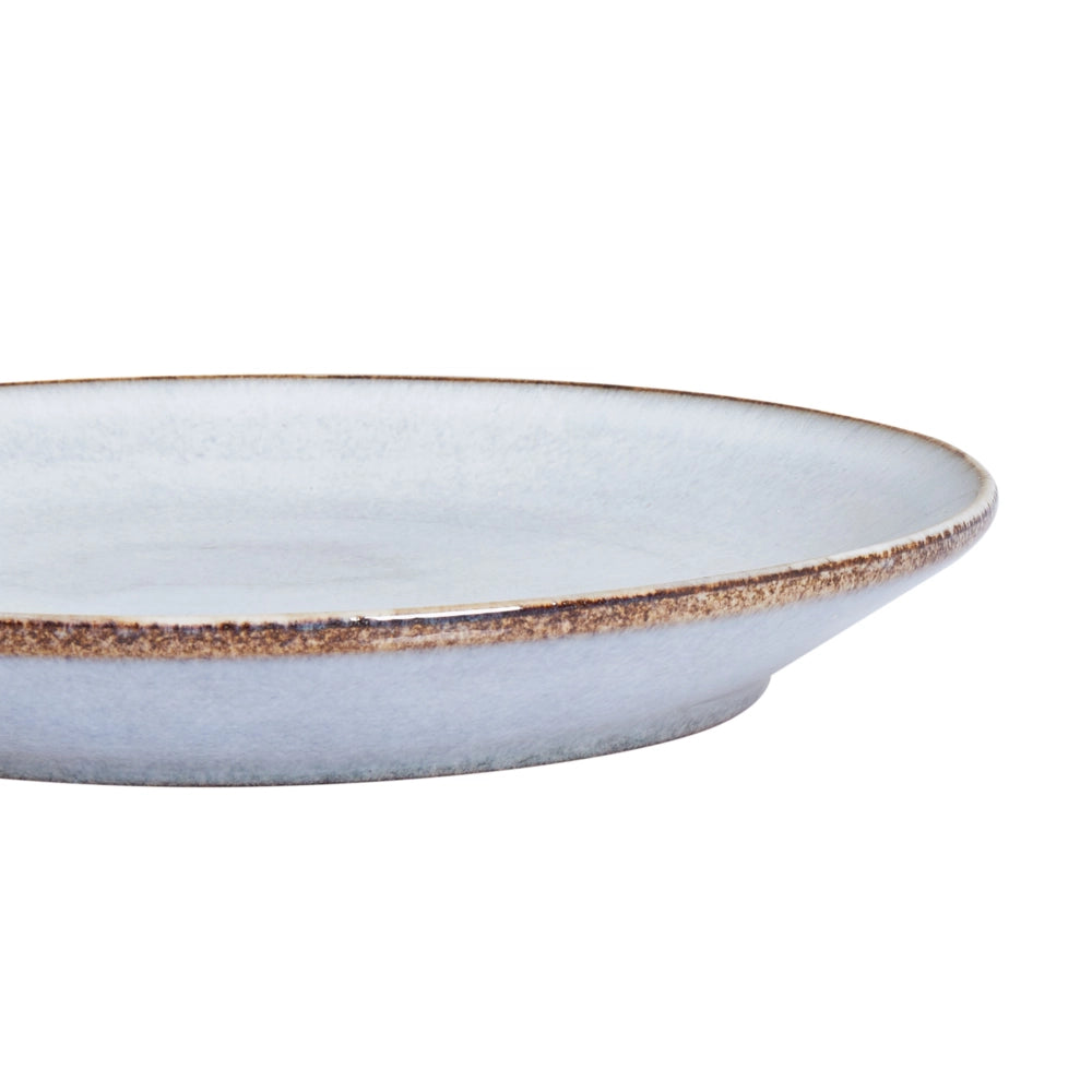 Set di 4 piatti da dessert Azzurro Gres caolino fatto a mano con smalto reattivo Piatto da dessert Cucina Sala da pranzo