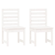 Sedie da Giardino 2 pz | Sedie da Esterno Bianche 50x48x91,5 Legno Massello di Pino