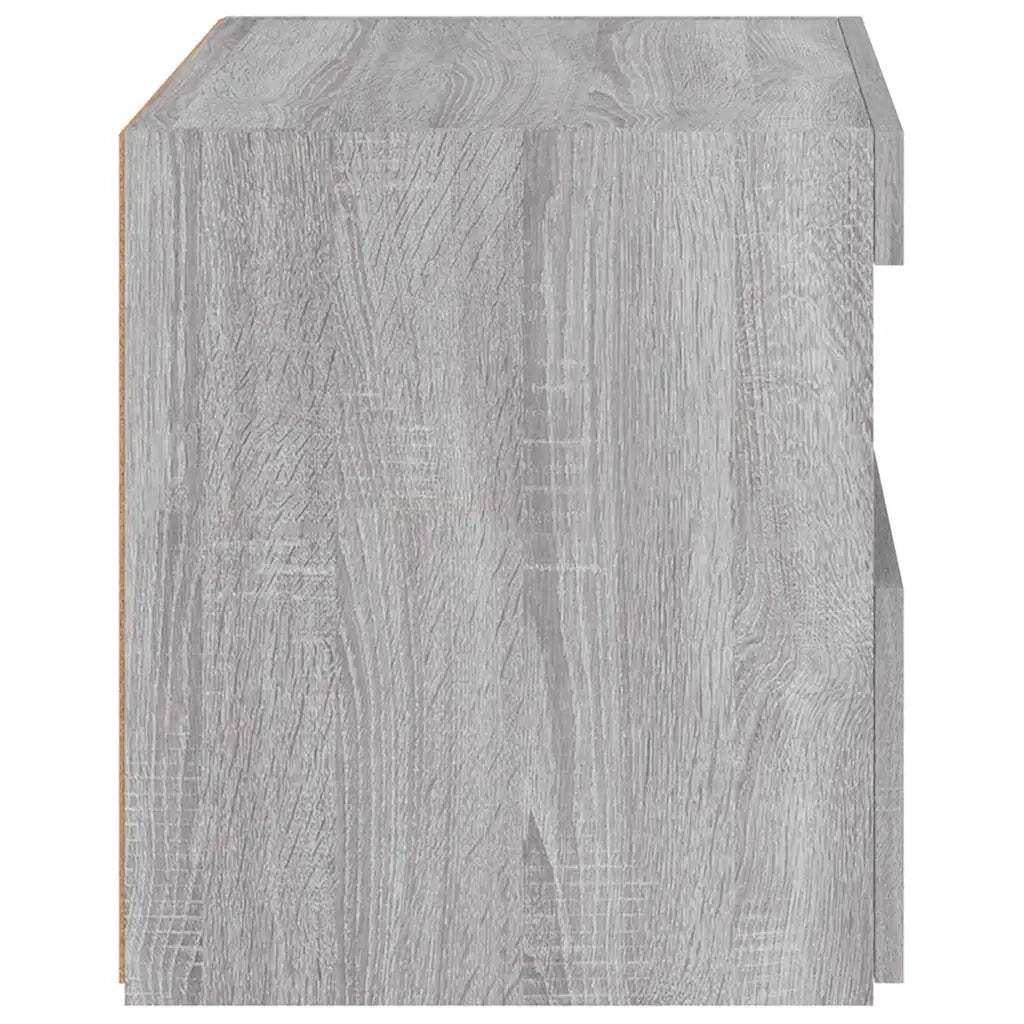 Comodino con Luci LED Grigio Sonoma 50x40x45 cm 836773
