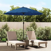 Ombrellone da Giardino-Ombrello da Balcone con Palo in Alluminio 270 cm Azzurro