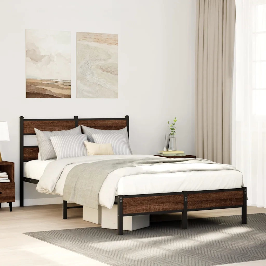 Giroletto senza Materasso Rovere Marrone 120x190 cm Truciolato 4017305