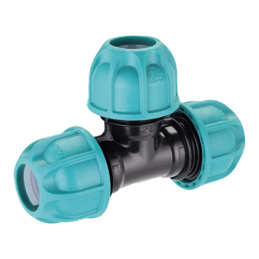 RACCORDO A T IRRIGAZIONE DA GIARDINO PER TUBO POLIETILENE 25 MM CLABER