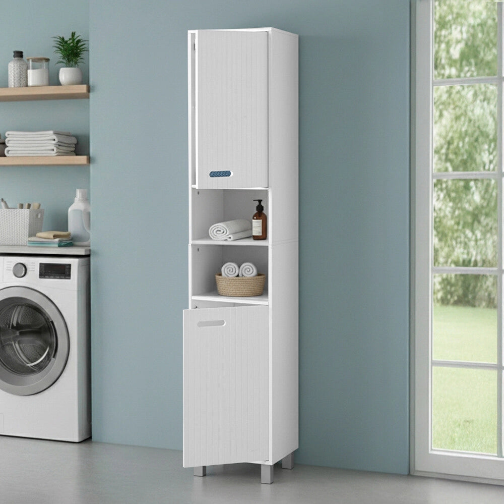 Colonna multiuso 172 cm bianco con due ante e due vani giorno Fast