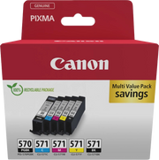 Canon 0372C006 cartuccia d'inchiostro 5 pz Originale Nero, Ciano, Magenta, Giallo