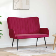 Sofa a Due Posti Rosso vino 115 x 61 x 87 cm Velluto 42028964