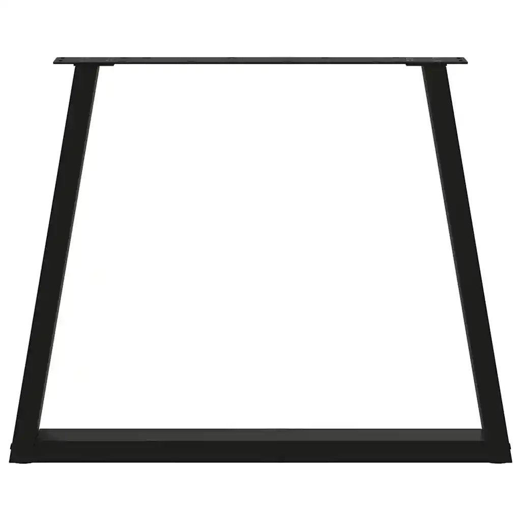 Gambe per tavolo da pranzo a forma di V 3 pz nere 80x(72-73,3) cm in acciaio 4012588