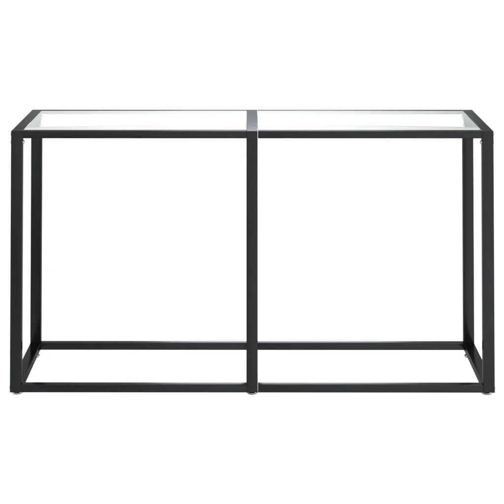 Tavolo Consolle Trasparente 140x35x75,5 cm in Vetro Temperato cod mxl 9329