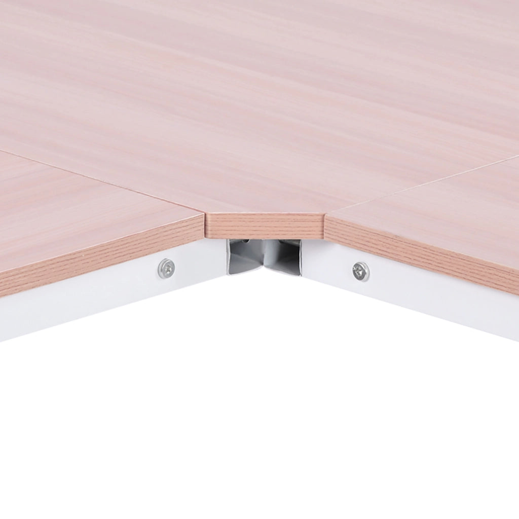 EasyComfort Scrivania Angolare a L con Piedini Regolabili, Scrivania pc in Legno e Acciaio, 150x150x76 cm, Rovere