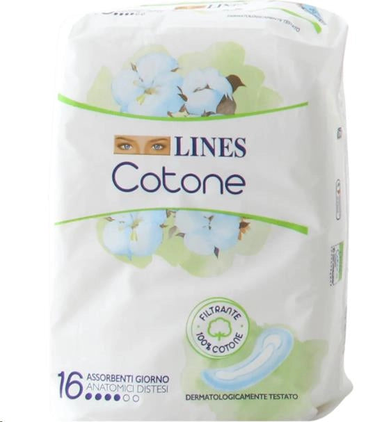 LINES ASSORBENTI GIORNO ANATOMICI DISTESI 16 PZ COTONE