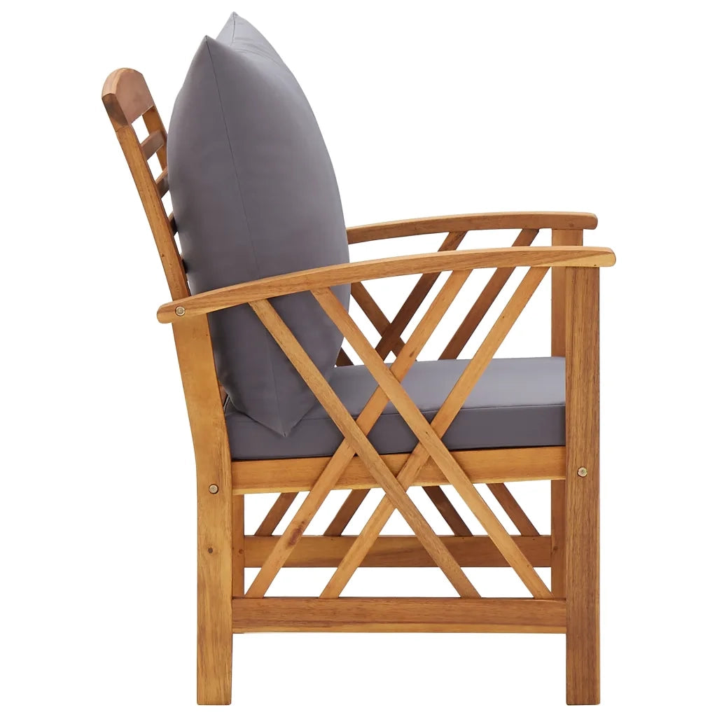 Set Divani da Giardino 5 pz con Cuscini in Massello di Acacia 3057993