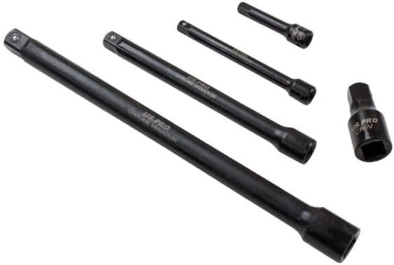 Set 9 Prolunghe chiave Per cricchetto a bussola 1/4 "3/8" 1/2'' da 50mm a 250mm