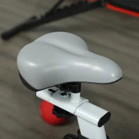 Cyclette silenziosa con sella e resistenza regolabili, schermo LCD, supporto per tablet, bianco
