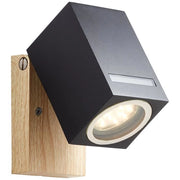BRILLIANT - GALENI Applique da esterno - nero/colore naturale - metallo/vetro GU10 1x20W