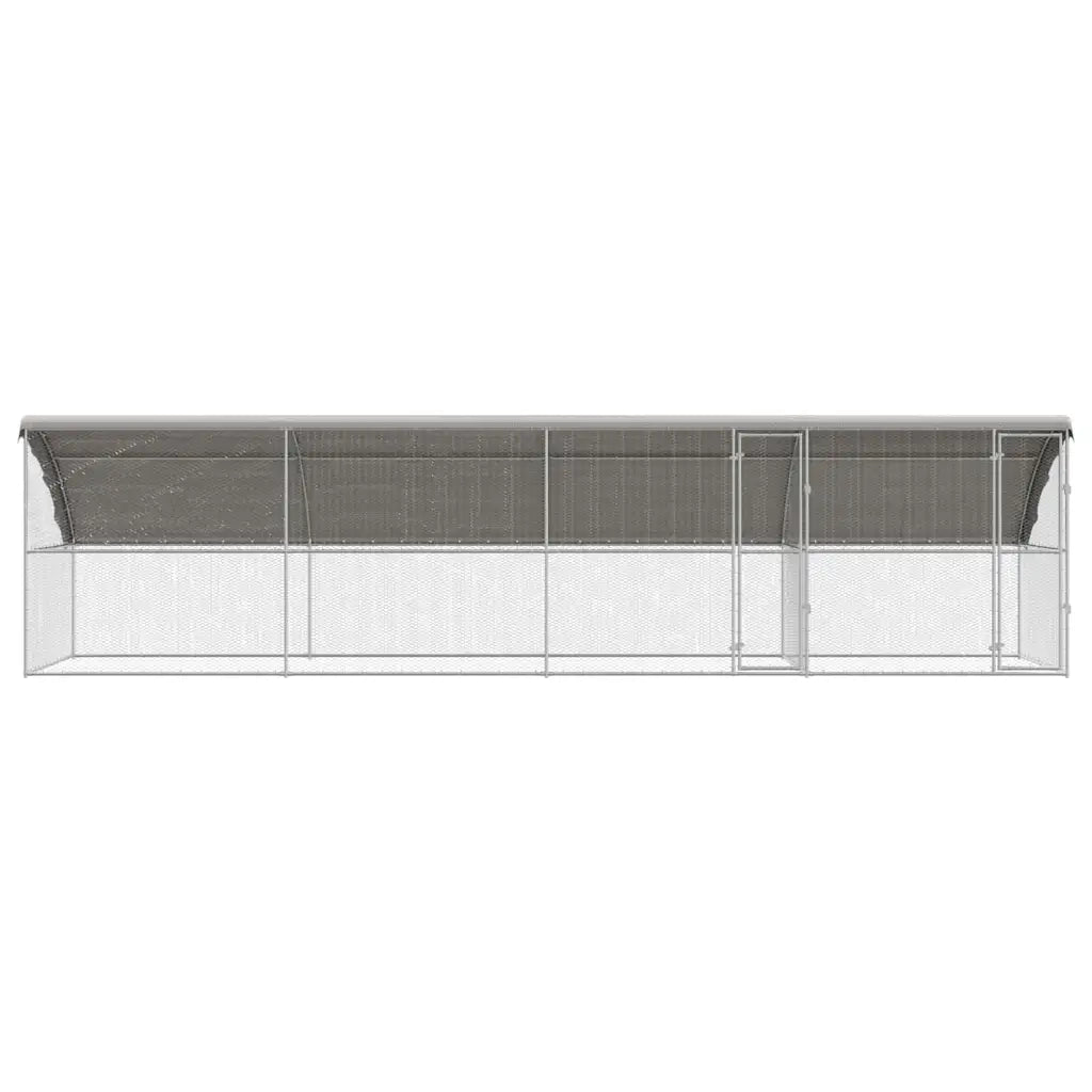 Gabbia per polli 4 pcs Argento 800 x 200 x 198,5 cm