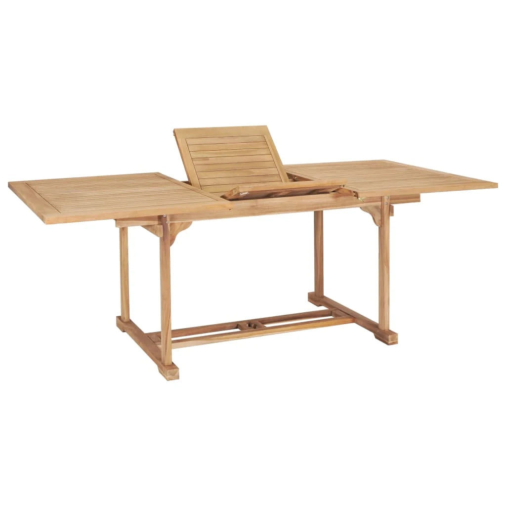 Set da pranzo da esterno 7 pezzi 150-200x100x75 cm teak massello 02_0014510