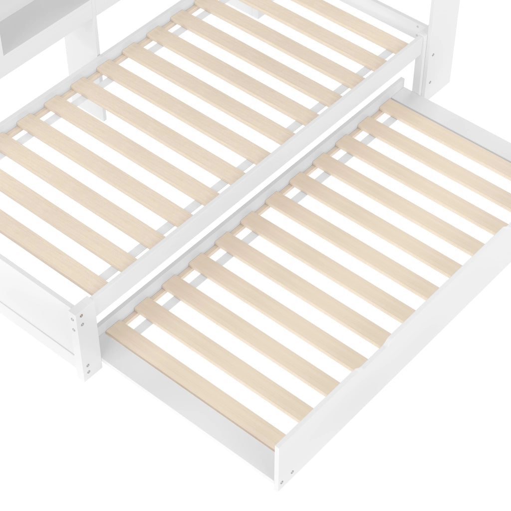 LETTO Giorno 90x200 cm con letto estraibile Bianco