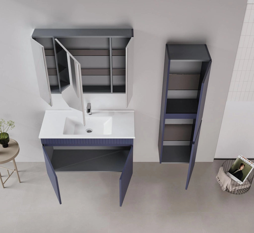 Mobile lavabo "Tivoli 100" - 100 x 45 x 57 cm - Blu navy opaco