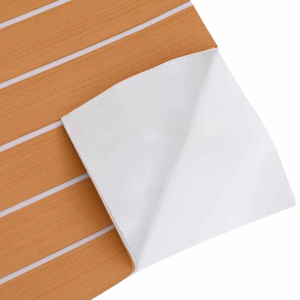 Tappetino per Barche Rigato Marrone e bianco 240 x 90 cm EVA CFW2544908