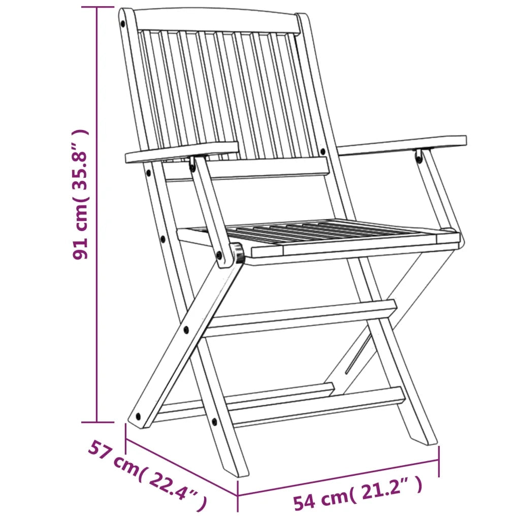 Set da Pranzo per Giardino 5 pz | Set Salotto da Giardino in Legno Massello di Acacia