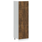 Armadio da Cucina Lucca Rovere Fumo in Legno Multistrato