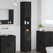 Mobile da Bagno con archiviazione Nero 30 x 35 x 192 cm 883335