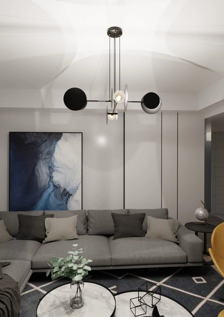 Lampadario Emibig IDEA 4 4xE27 Nero metallo Ø96 H100