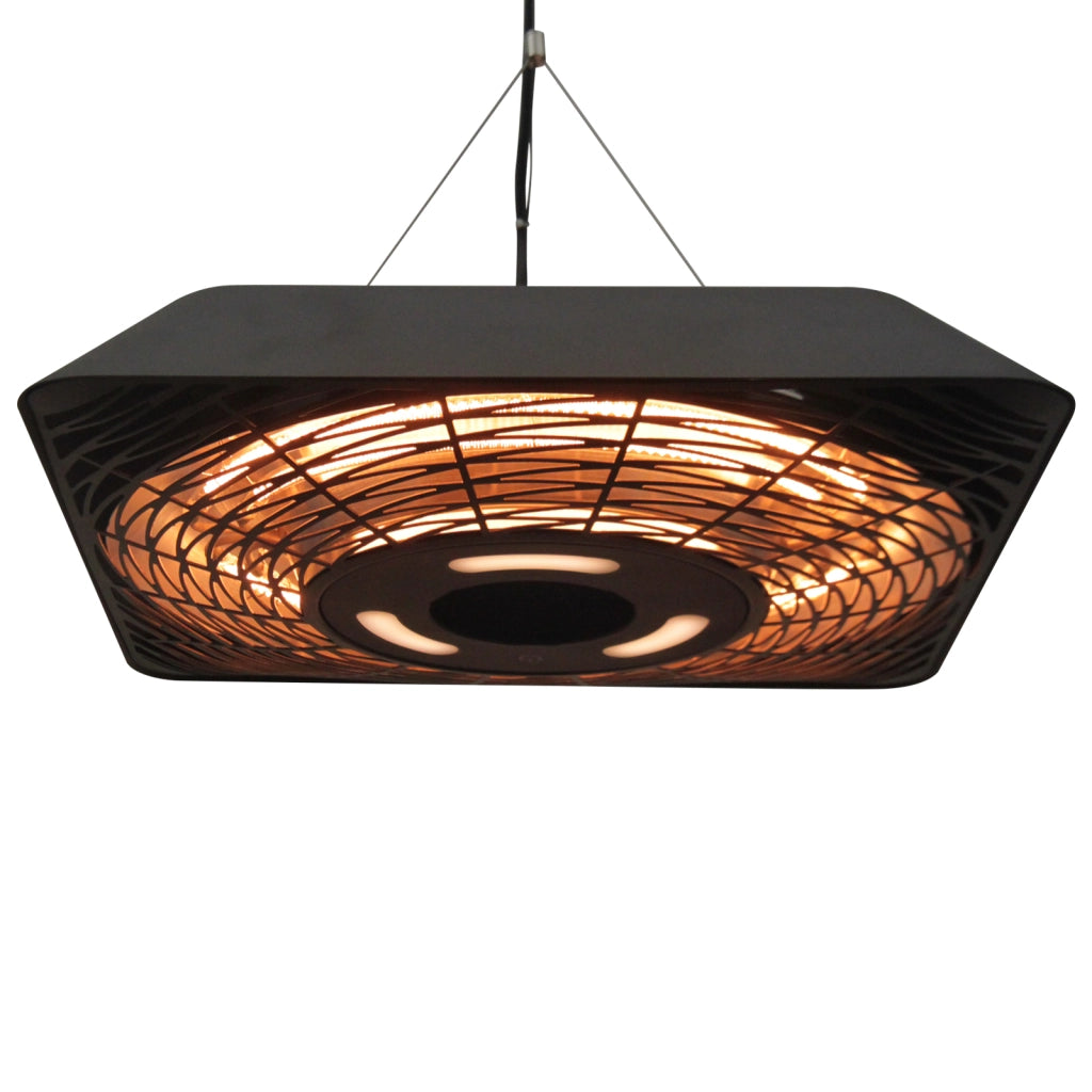 Riscaldatore a Infrarossi 2000W ¨C zephmum ¨C Nero IP45 con Telecomando
