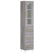 Credenza | Madia | Buffet da pranzo | Armadio da pranzo Grigio Sonoma 34,5x34x180 cm in Legno Multistrato