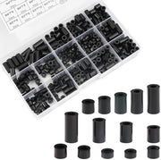 Afstandhouders in Nylon 320 pezzi - Isolanti geisolati - Dischi in plastica - Distanziatori neri - Resistente alle alte temperature - Isolanti
