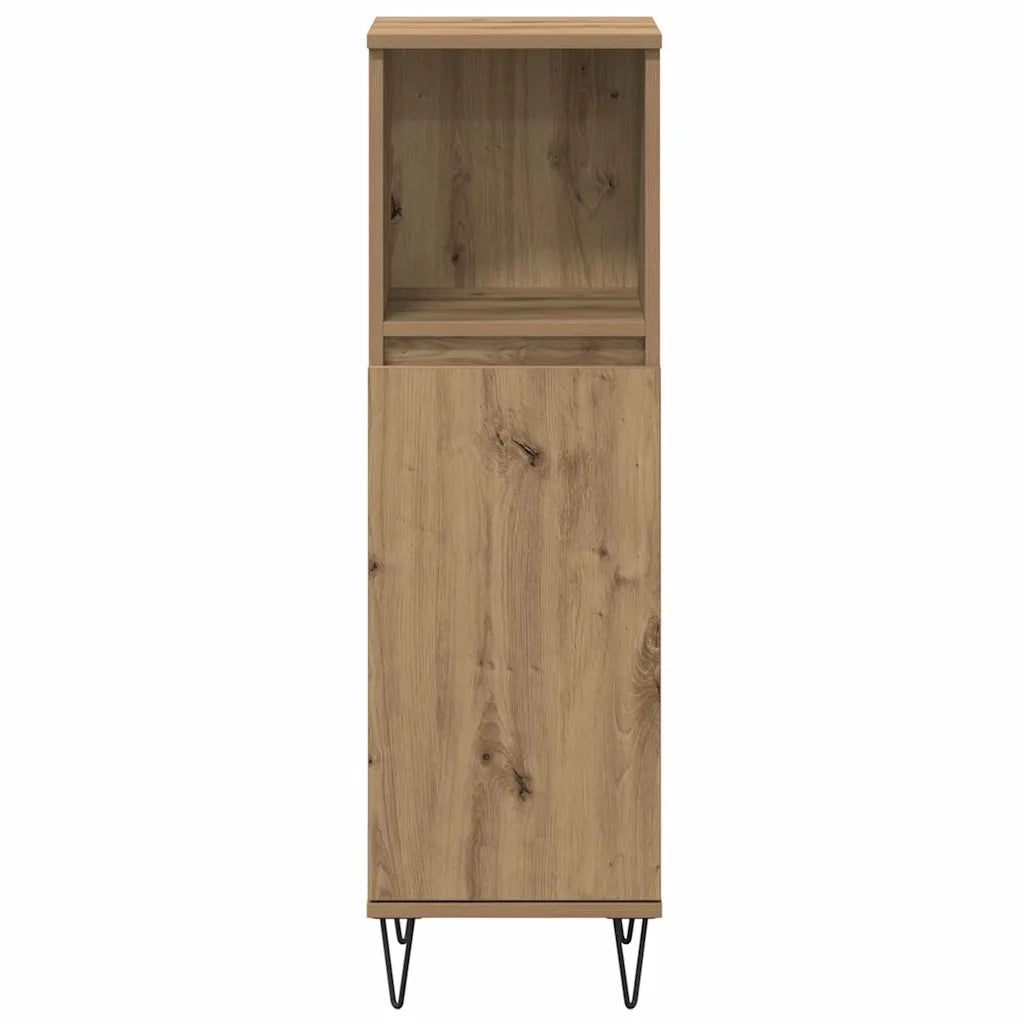 Set di mobili per il bagno con porta 3 pcs Rovere artigianale 3378508