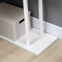 Scrivania Angolare da Ufficio 120x80x176 cm con Libreria in Truciolato Bianco