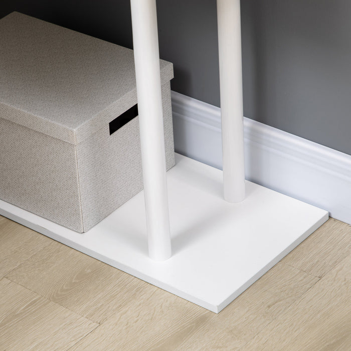 Scrivania Angolare da Ufficio 120x80x176 cm con Libreria in Truciolato Bianco