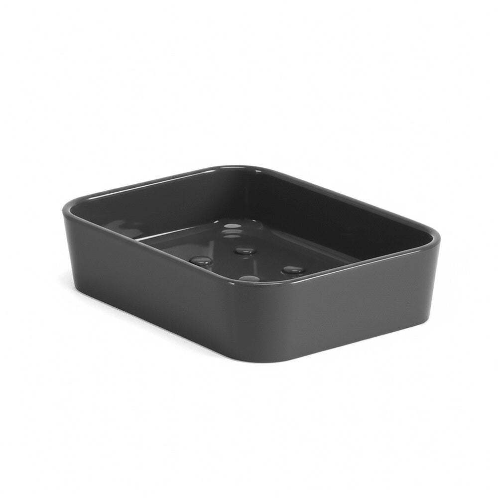 Porta sapone bagno grigio in plastica Star