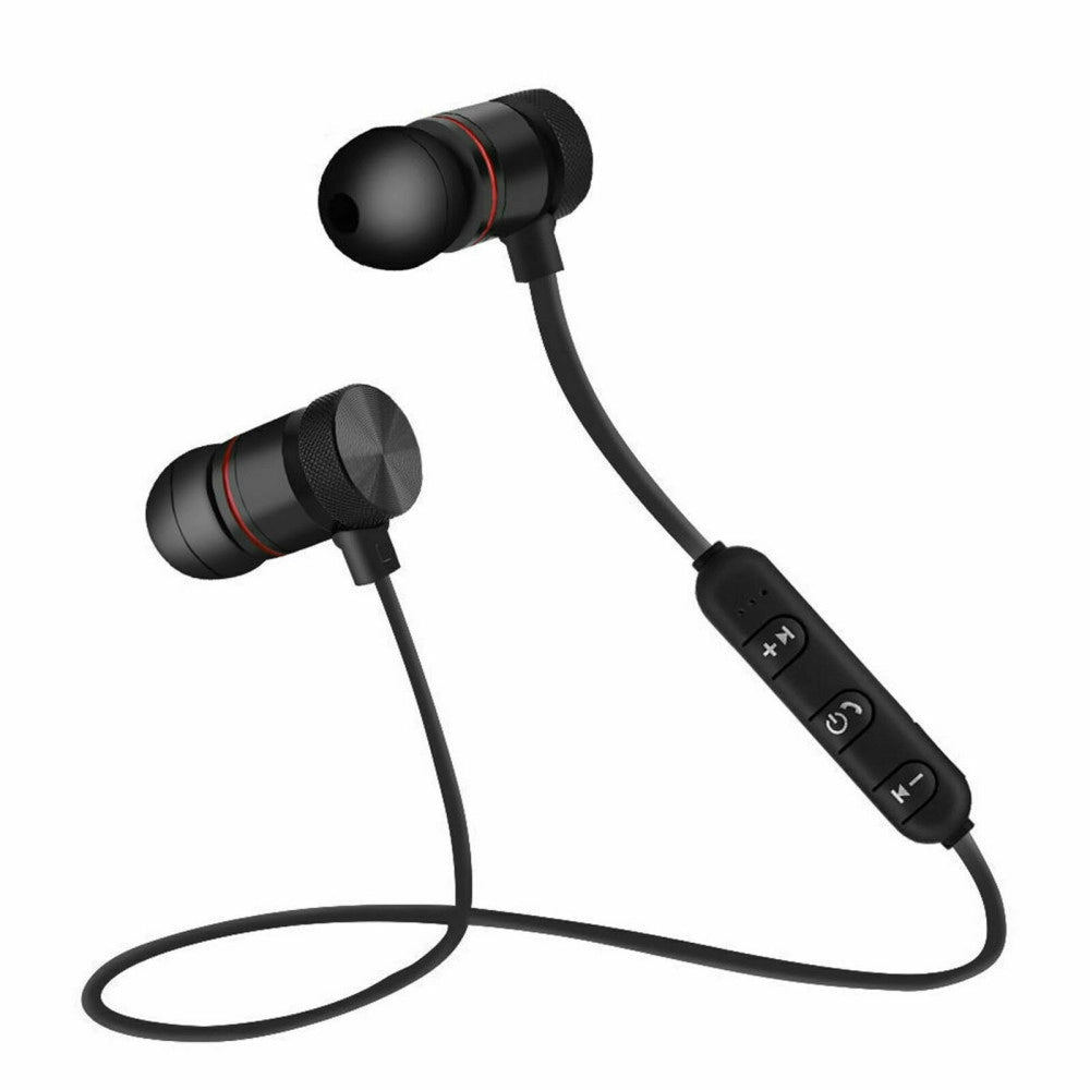 Trade Shop - Auricolari Bluetooth Magnetici Cuffie Sportive Wireless Stereo Xt-6 Fitness -