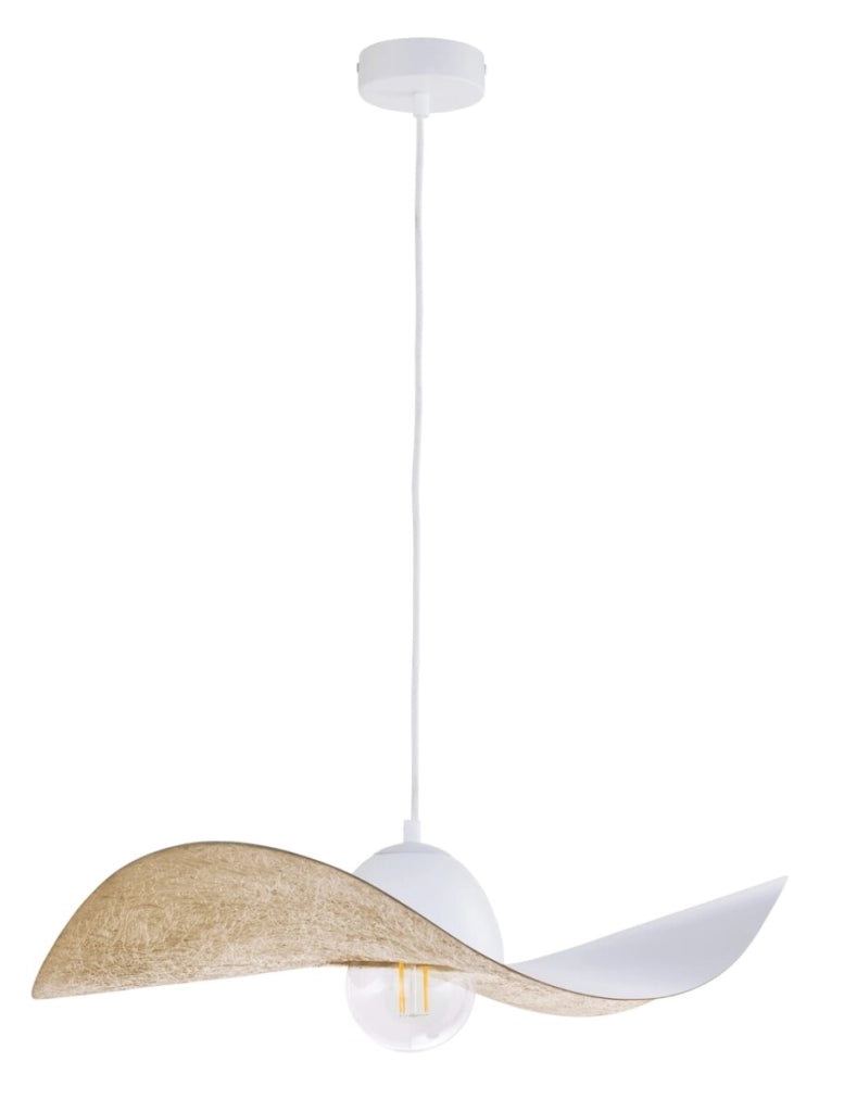 Lampada a sospensione Kapello bianco oro Ø55 E27 Sigma
