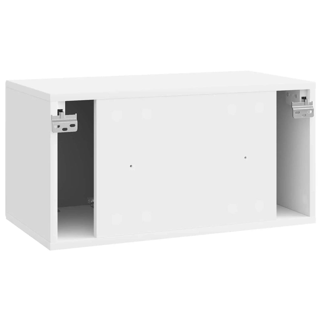 Mobile Porta TV da Muro Bianco Lucido 59,5 x 31 x 30 cm