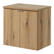 Set NEWPORT Armadio Pensile Sottolavabo con Piano di Lavoro 60x60x40 Effetto Rovere [en.casa]