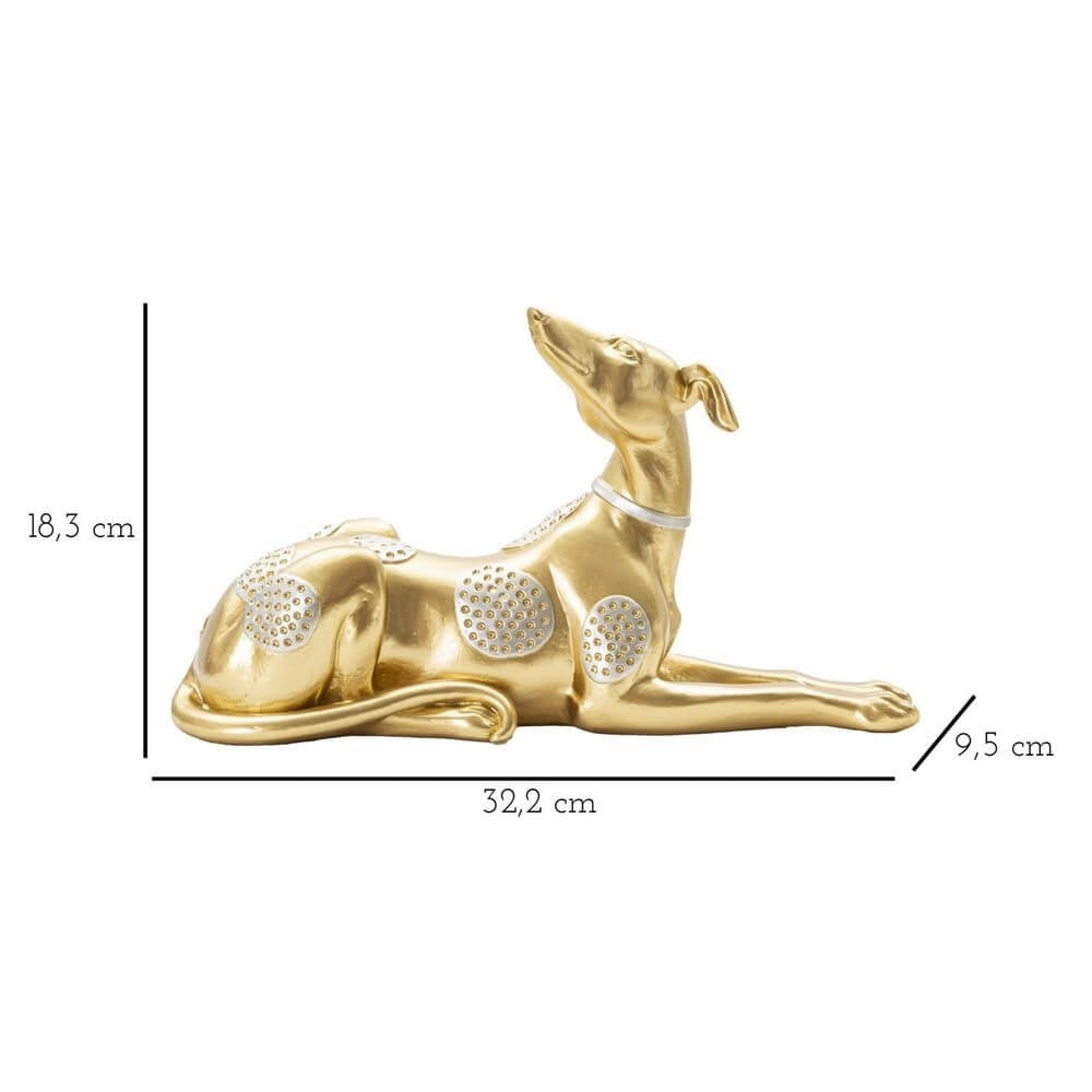 Statua cane sdraiato cm 32,2X9,5X18,3 - SDRAX