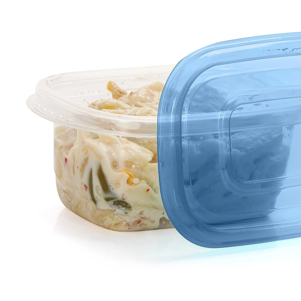 Trade Shop - Set 21pz Contenitori Con Coperchi Per Alimenti In Plastica Trasparenti Impilabili Microonde -