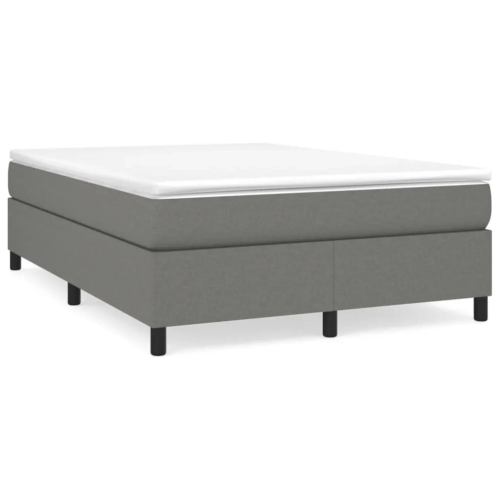 Giroletto a Molle con Materasso Grigio Scuro 140x200cm Tessuto 3144424
