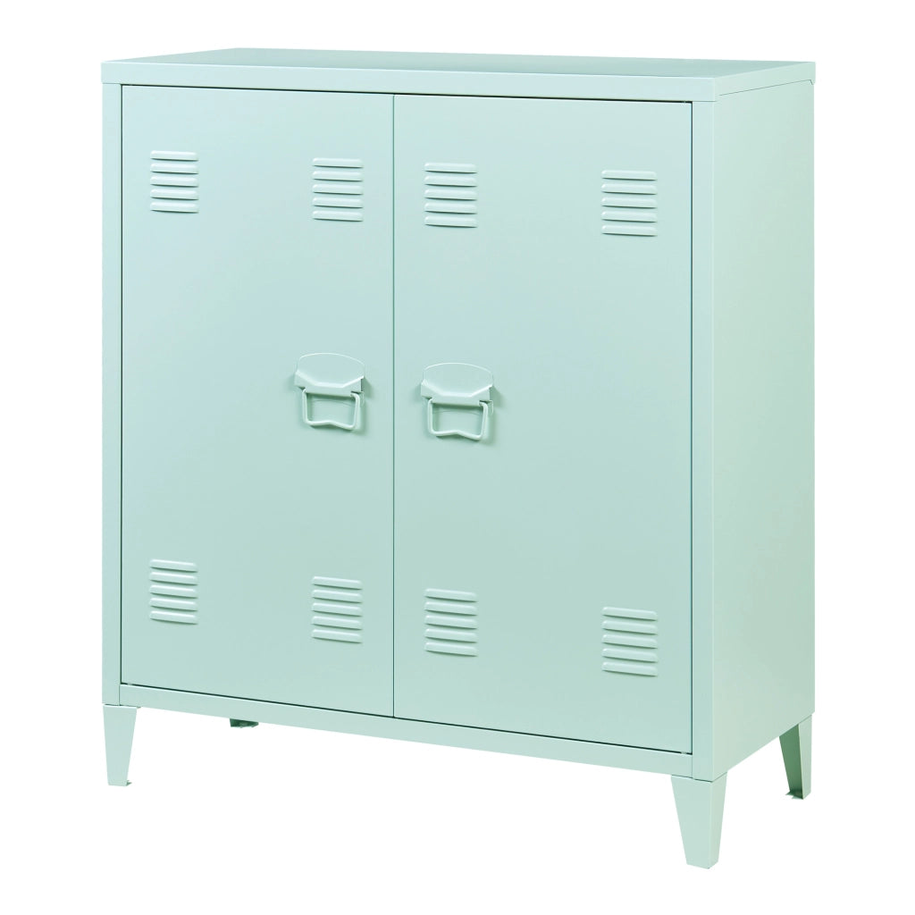 Armadietto da Ufficio Oripää in Acciaio 90 x 80 x 33 cm Verde Pastello, opaco [en.casa]